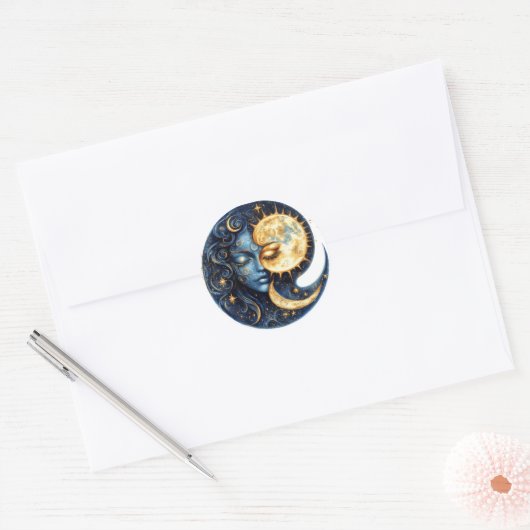 Sticker Rond Harmonie céleste (Enveloppe)