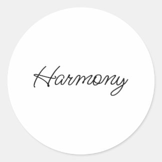 Sticker Rond Harmonie : écriture à la main typographie minimali