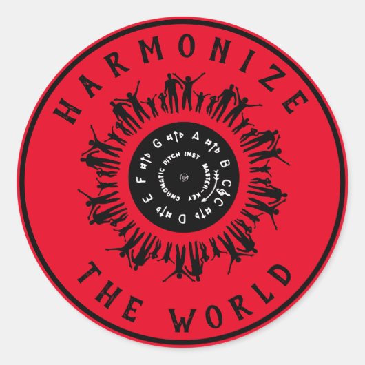 Sticker Rond Harmoniser le logo mondial (Devant)
