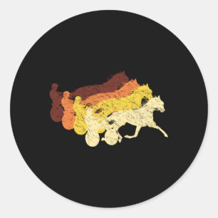 Sticker Rond Harness Racing Horse Racing Trotting Harness Racer