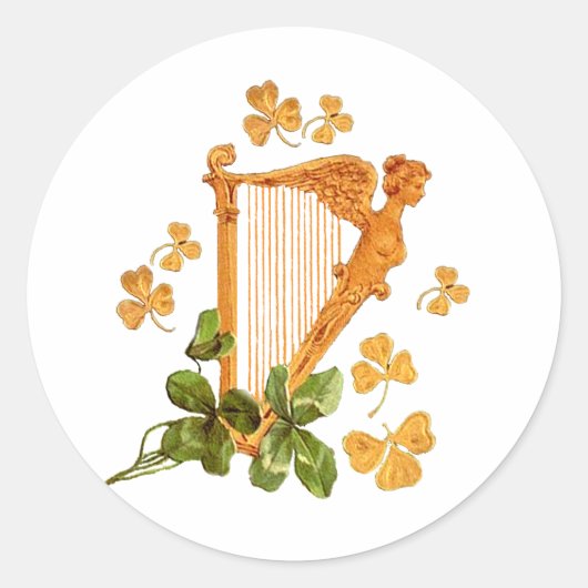 STICKER ROND HARP IRISH D'OR (Devant)