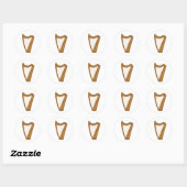 Sticker Rond Harpe celtique (Feuille)