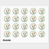 Sticker Rond Harpe celtique (Feuille)