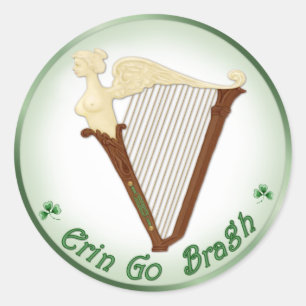 Sticker Rond Harpe celtique
