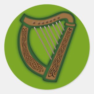 Sticker Rond Harpe celtique