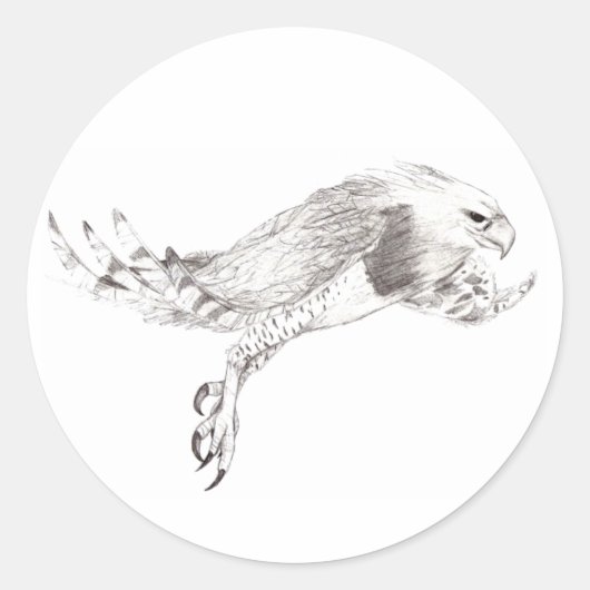 Sticker Rond Harpy d'aigle (Devant)