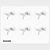 Sticker Rond Harpy d'aigle (Feuille)