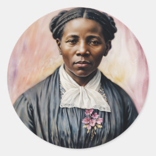Sticker Rond Harriet Tubman Art original