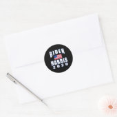 Sticker Rond Harris 2020 avec drapeau américain (Enveloppe)