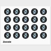 Sticker Rond Harris 2024 Choose Freedom Boho Fleurs sauvages (Feuille)