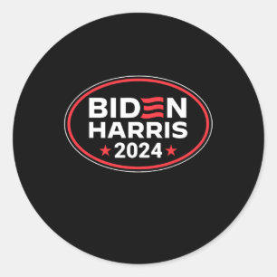 Sticker Rond Harris 2024 Président Drapeau américain Joe Biden 