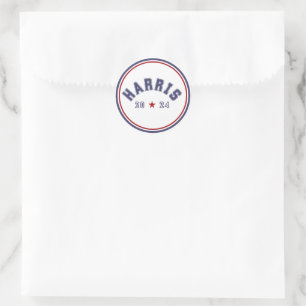 Sticker Rond Harris 2024 Texte de Mot Athlétique