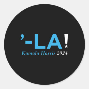 Sticker Rond Harris 24 Comma La Kamala Walz 2024 Président Kama