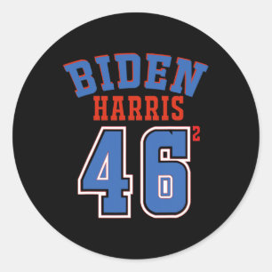 Sticker Rond Harris 46 Squared Joe Biden 46e Président Des État