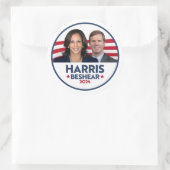 STICKER ROND HARRIS BESHEAR 2024 (Sac)