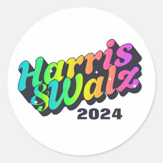 Sticker Rond Harris et Walz Rainbow (Devant)