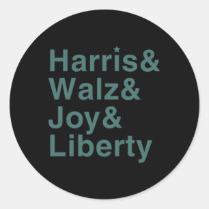 Sticker Rond Harris Et Wheimer Et Joie Et Liberté Shirt Kamal