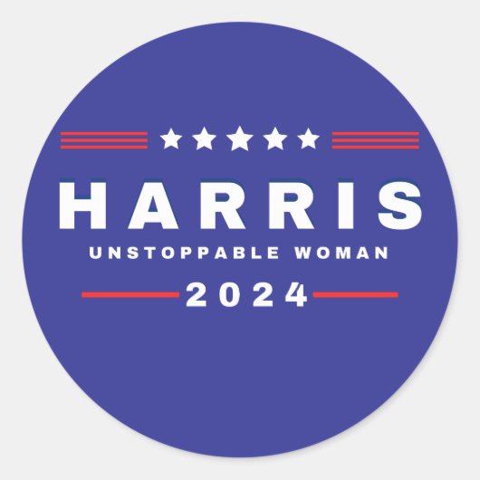 Sticker Rond Harris Femmes imparables | Élection 2024 (Devant)