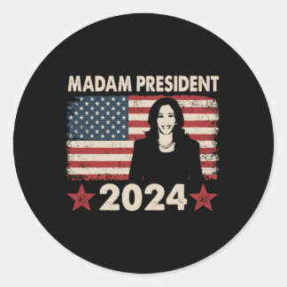 Sticker Rond Harris Finissons le job Womens Power Kamala