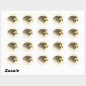 Sticker Rond Harris Hawk - Mélange Moyen (Feuille)