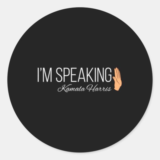 Sticker Rond Harris I'm Speaking 2020 Vp Debate Cote (Devant)