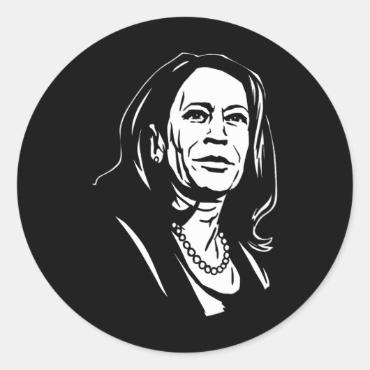 Sticker Rond Harris Kamala Harris 47 47e Président (Devant)