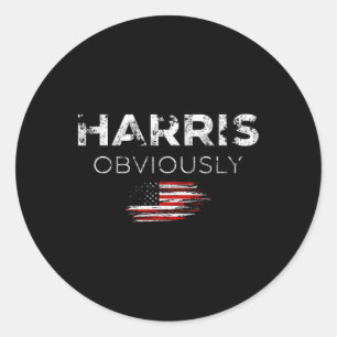 Sticker Rond Harris Pour Président 2024 Évidemment