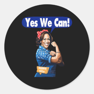 Sticker Rond Harris Pour Président 2024 Oui Nous Pouvons