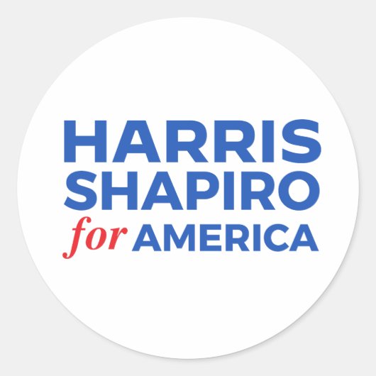 STICKER ROND HARRIS SHAPIRO POUR L'AMÉRIQUE (Devant)