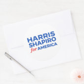 STICKER ROND HARRIS SHAPIRO POUR L'AMÉRIQUE (Enveloppe)