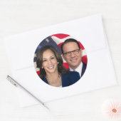Sticker Rond Harris Shapiro pour l'Amérique 2024 (Enveloppe)