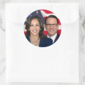 Sticker Rond Harris Shapiro pour l'Amérique 2024 (Sac)