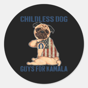 Sticker Rond Harris Tattoo Les Dames De Chien Sans Enfant Voten