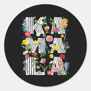 Sticker Rond Harris Vintage Floral Feminine First Femme Préside