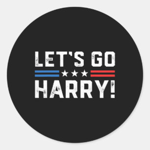 Sticker Rond Harris W 2024 Allons Harry Funny Harry B Politic