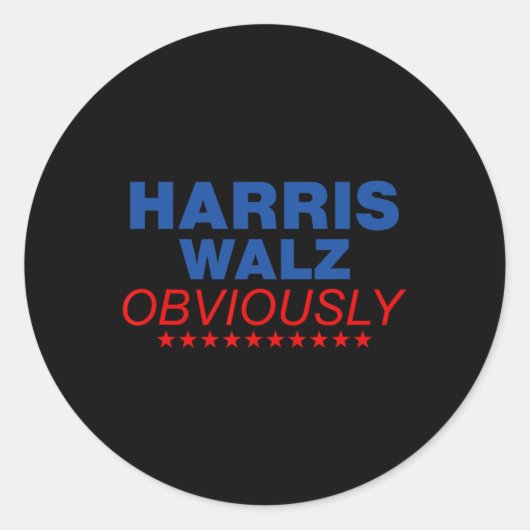 Sticker Rond Harris Waltz Évidemment 2024 Balz À La Walz (Devant)