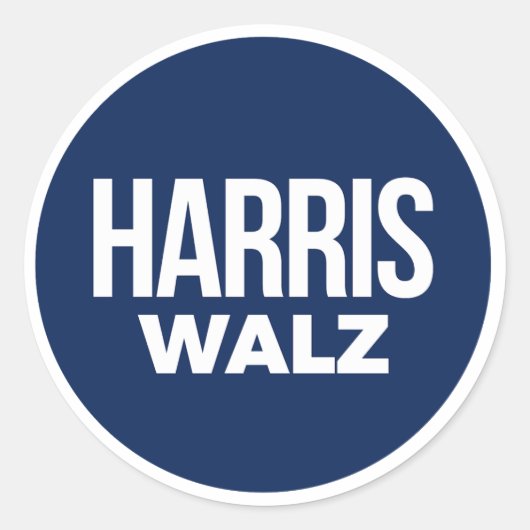 Sticker Rond Harris Walz (Devant)