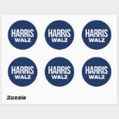 Sticker Rond Harris Walz (Feuille)