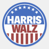 Sticker Rond Harris Walz (Devant)