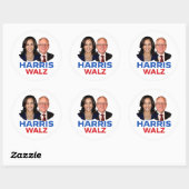 Sticker Rond Harris Walz 2024 (Feuille)