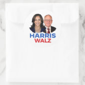 Sticker Rond Harris Walz 2024 (Sac)