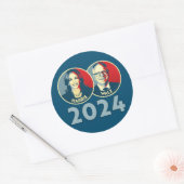 Sticker Rond Harris Walz 2024 (Enveloppe)