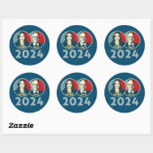 Sticker Rond Harris Walz 2024 (Feuille)