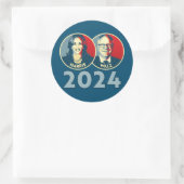 Sticker Rond Harris Walz 2024 (Sac)