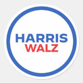 Sticker Rond Harris Walz 2024 (Devant)