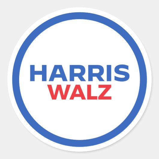 Sticker Rond Harris Walz 2024 (Devant)