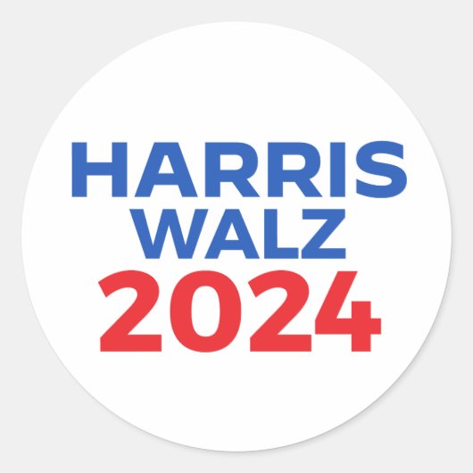 Sticker Rond Harris Walz 2024 (Devant)