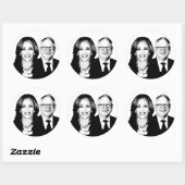 Sticker Rond Harris Walz 2024 (Feuille)