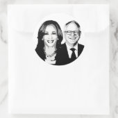 Sticker Rond Harris Walz 2024 (Sac)