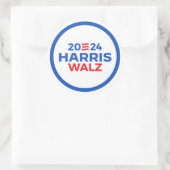 Sticker Rond Harris Walz 2024 (Sac)
